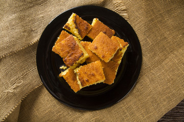 Pieces of cupuacu cake
