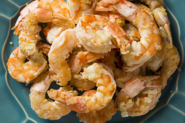 Big shrimp roasted in the pan - Camarao no bafo