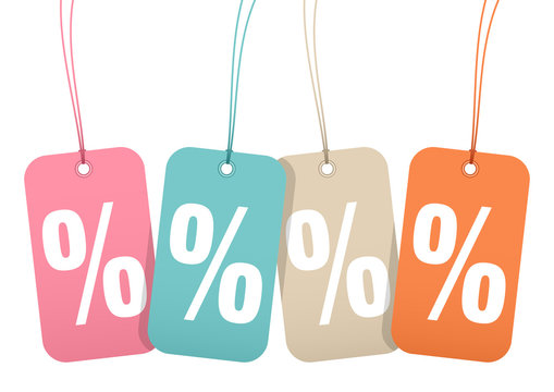 Hangtags "Sale" Percent Retro