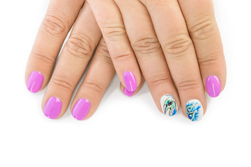 Finger nail with pattern