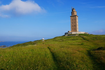 Fototapeta na wymiar Herkulesturm in A Coruña