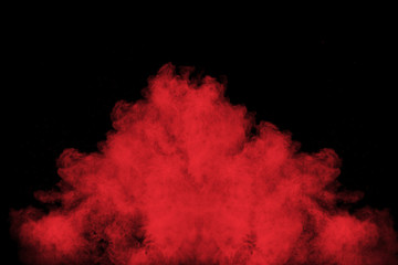 abstract color powder splatted on black background,Freeze motion of color powder exploding