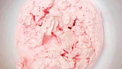 pink whip cream top view