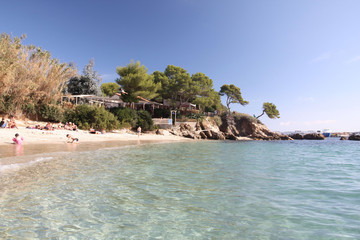 Presqu'île de Giens, est de la  plage de la Polynésie