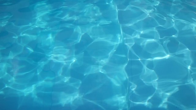 Blue water swimming pool, water texture motion background