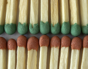 Matches are added in two rows, touching each other, the macro