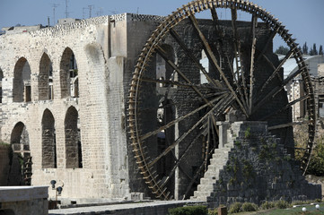 A big wheel in Hama, Syria