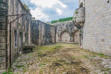 The courtyard is in the military fortress of Mamula. Montenegro, Boka-Kotor Bay. © Sergej Ljashenko