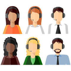 6 characters, Call center, icon