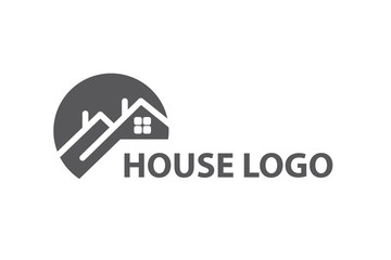 monochrome design of house logo
