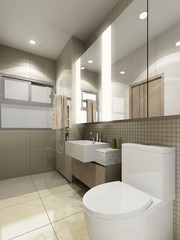Fototapeta na wymiar abstract sketch design of interior bathroom 