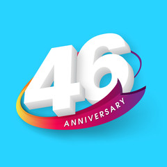 Anniversary emblems 46 anniversary template design