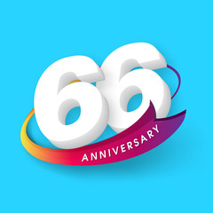 Obraz premium Anniversary emblems 66 anniversary template design