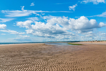 St. Cyrus beach and cloudscape.