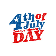 4th of July. Happy Independence Day vector. Fourth of July greeting design.
