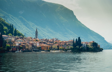 Town of Varenna town at Lake como,Italy. scenic landscapes of Lago di Como - Cadenabbia, Italy