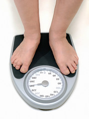 Feet on Weight Scale