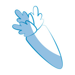 carrot vegetable icon over white background vector illustration