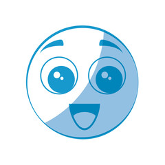 Obraz premium cartoon happy face icon over white background vector illustration