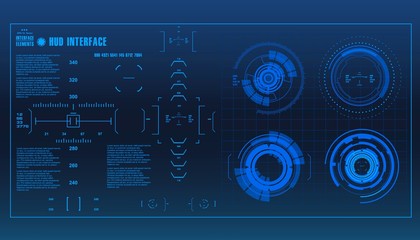 Obraz premium Futuristic virtual graphic touch user interface, HUD