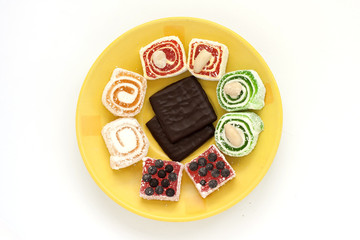 Turkish Delight on white background