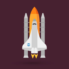 Space shuttle vector icon
