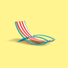 Beach vector deck chair