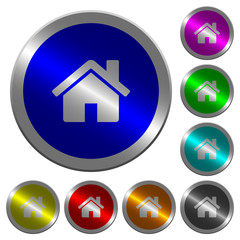 Fototapeta premium Home luminous coin-like round color buttons