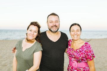 Friends enjoying on the beach