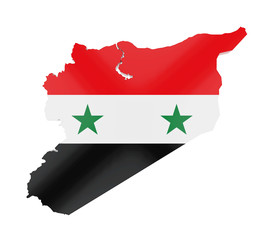 Map of Syria Isolated