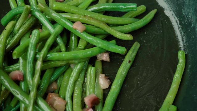Green beans with bacon.
