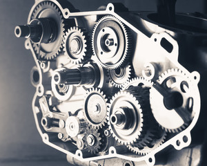  gear wheels inside of an engine