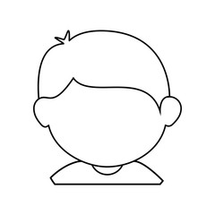 boy face cartoon icon vector illustration graphic design