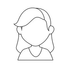 Obraz na płótnie Canvas girl face cartoon icon vector illustration graphic design