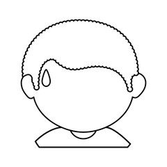 boy face cartoon icon vector illustration graphic design