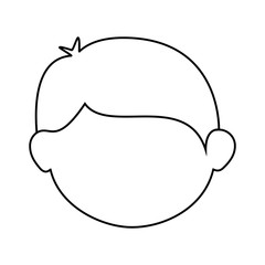 boy face cartoon icon vector illustration graphic design
