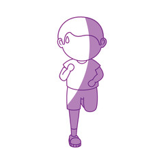 Fototapeta premium boy running cartoon icon vector illustration graphic design