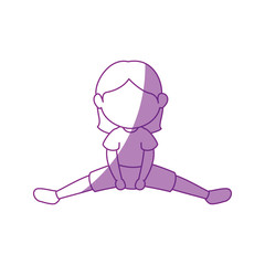 Girl doing aerobics icon vector illustration graphic design