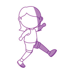 Girl running cartoon icon vector illustration graphic design