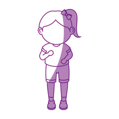 Fototapeta premium Girl running cartoon icon vector illustration graphic design