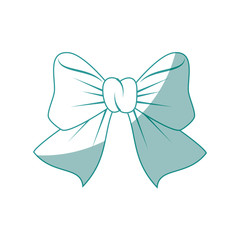 decorative bow icon over white background vector illustration