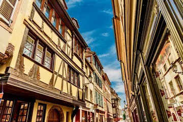Fototapeta premium Panorama of the city in france, in the alsace region