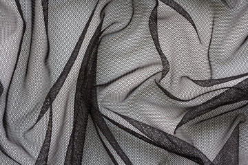 Black mesh cloth with small cells