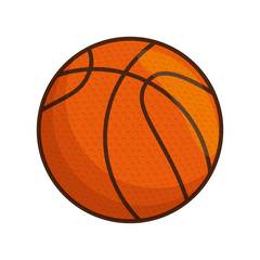 Fototapeta premium basketball ball icon over white background colorful design vector illustration