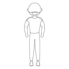 Fototapeta premium cartoon man icon over white background vector illustration