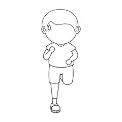 cartoon boy icon over white background vector illustration