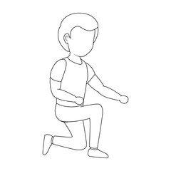 cartoon man icon over white background vector illustration