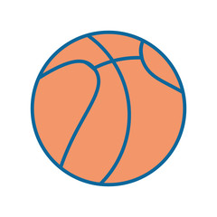 basketball ball icon over white background vector illustration