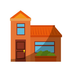 isolated home building icon vector graphic illustration