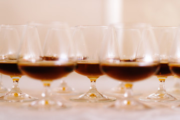 Buffet table with martini